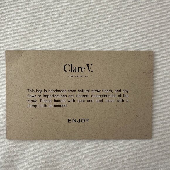 Clare V Pot De Miel Straw Bucket Bag with Tomatoe Red Leather Handle - Picture 5 of 6